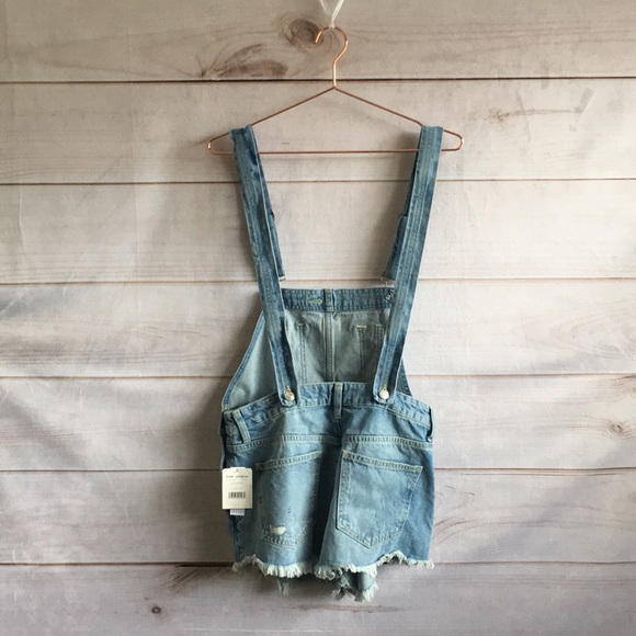 Free People Moonbeam Denim Shortalls - Picture 4 of 8